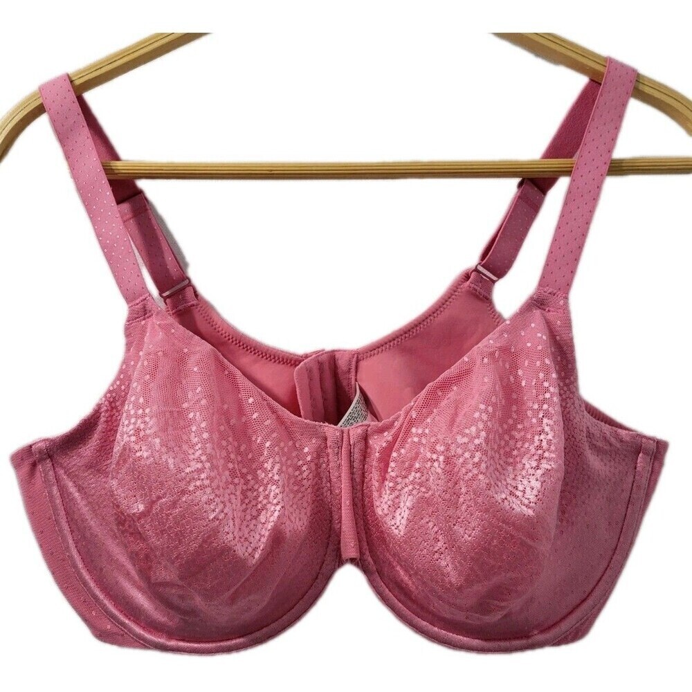 Wacoal Underwire Bra 855303 Womens 40DD Pink Lace Supportive